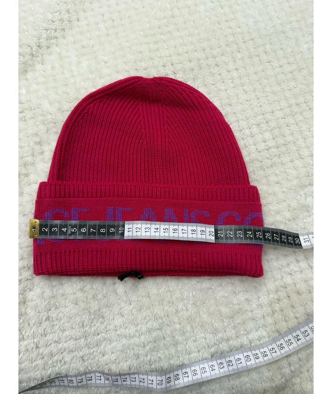 VERSACE JEANS COUTURE Розовая шерстяная шапка, фото 5