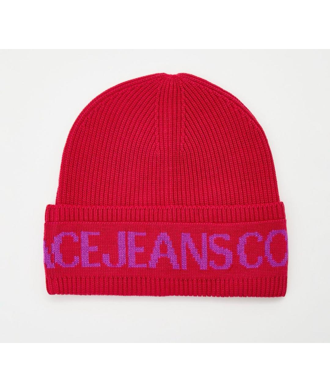 VERSACE JEANS COUTURE Розовая шерстяная шапка, фото 9