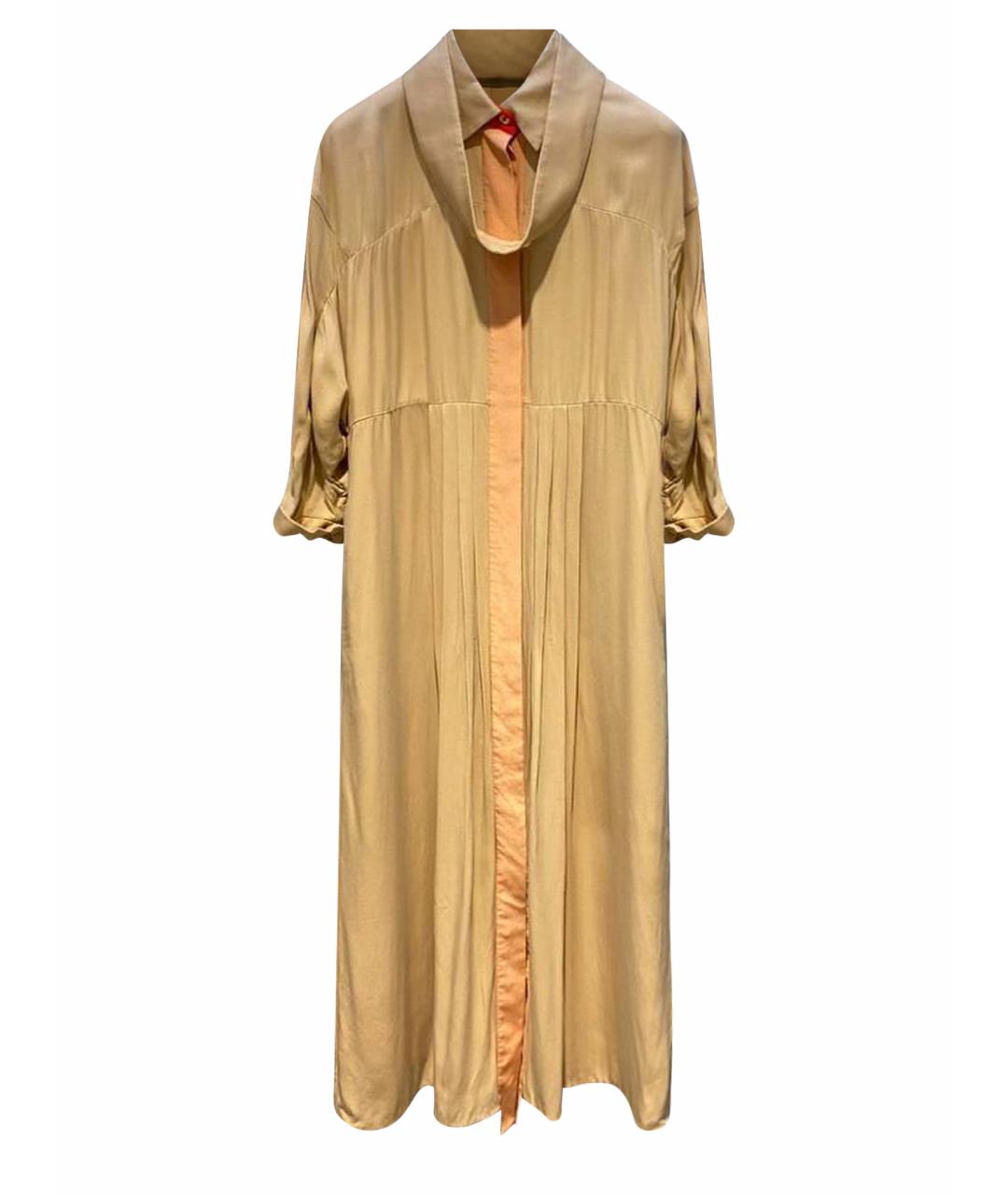 FENDI Бежевое повседневное платье, фото 1