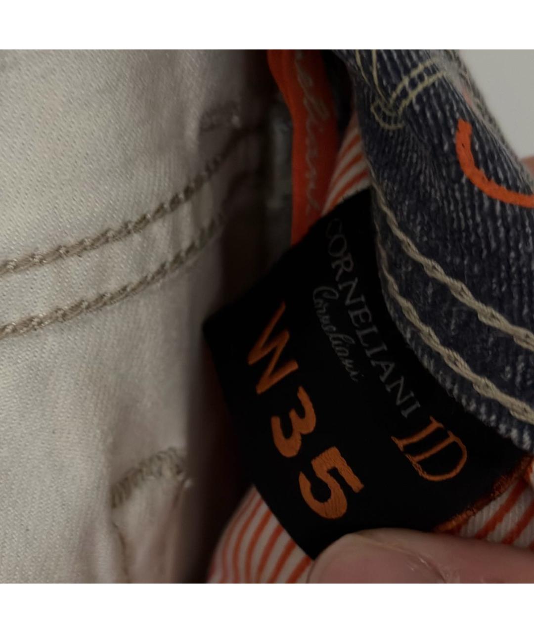 CORNELIANI Антрацитовые хлопковые прямые джинсы, фото 3