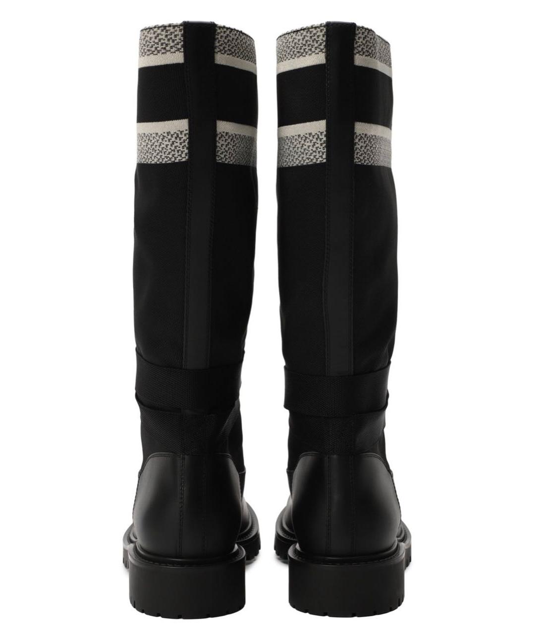 CHRISTIAN DIOR Черные кожаные сапоги, фото 4