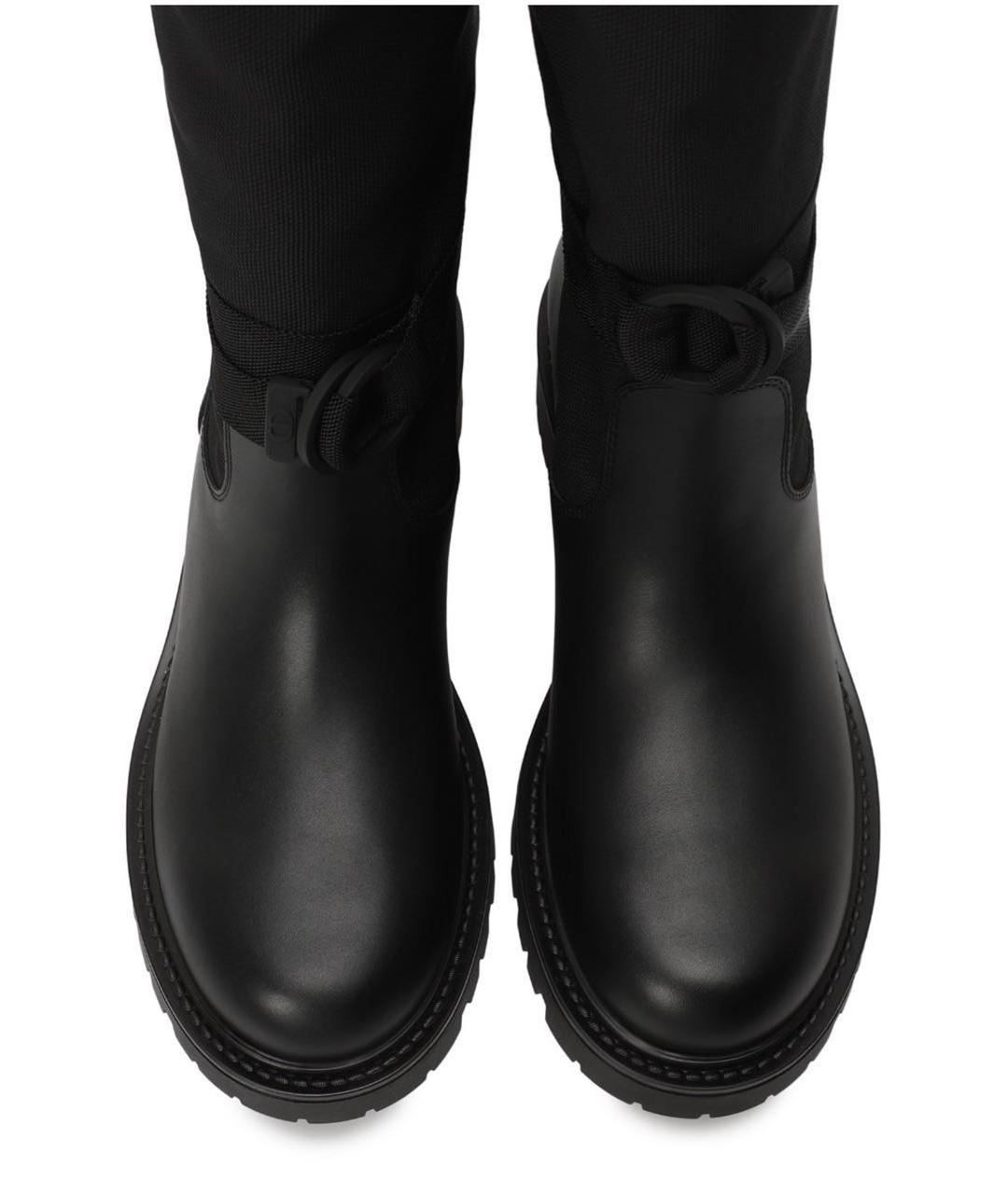 CHRISTIAN DIOR Черные кожаные сапоги, фото 3