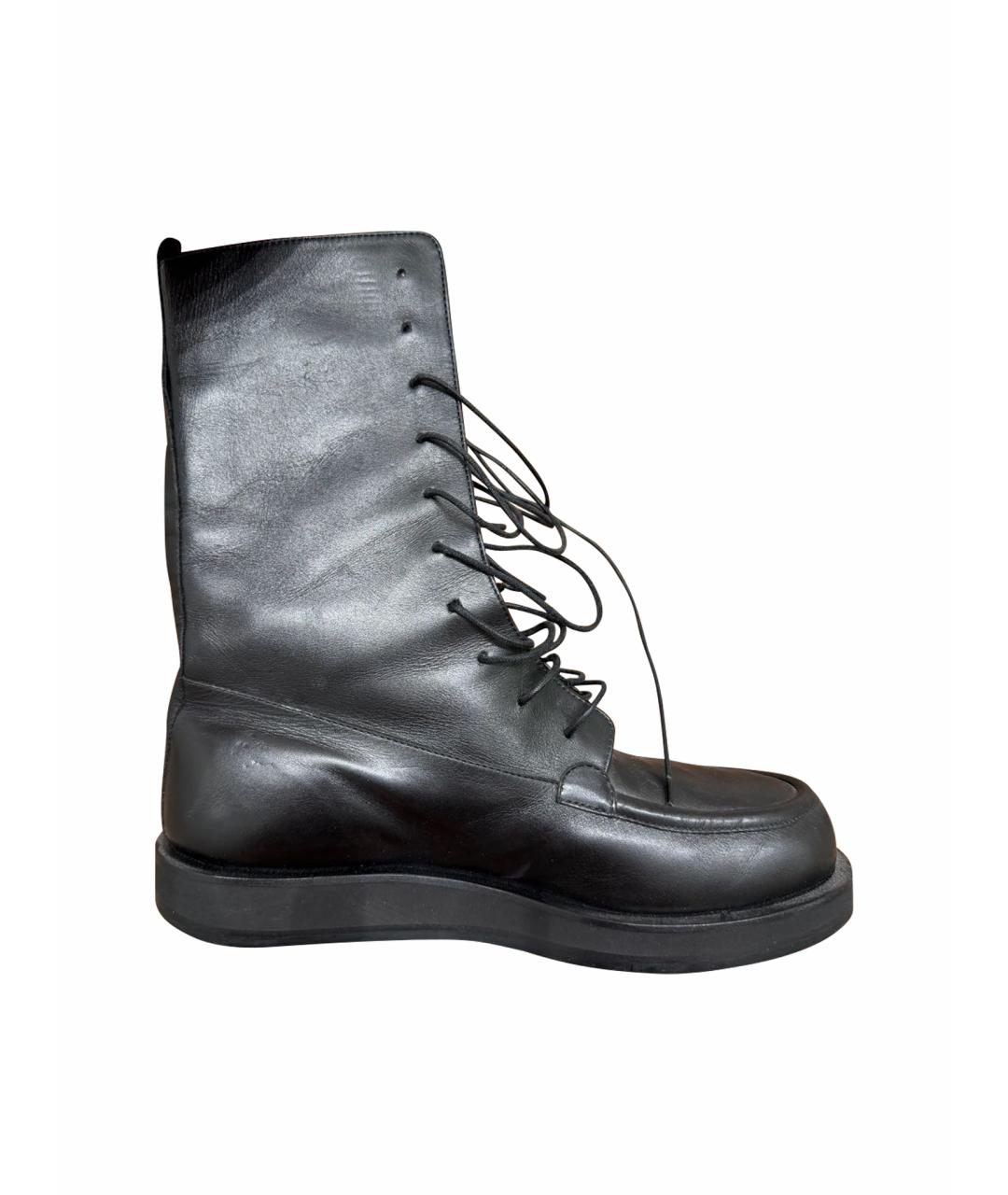 THE ROW Черные кожаные ботинки, фото 1