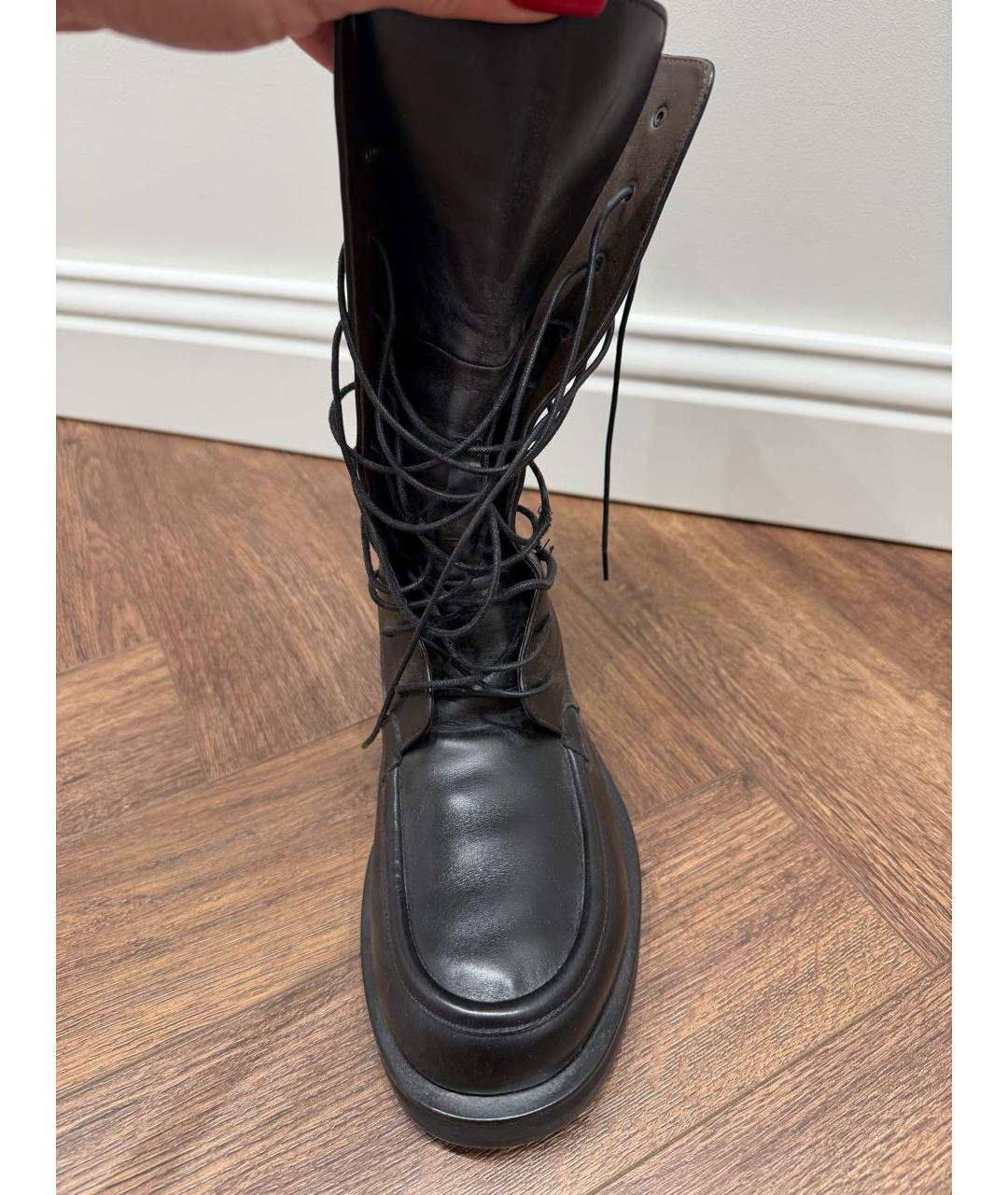 THE ROW Черные кожаные ботинки, фото 2