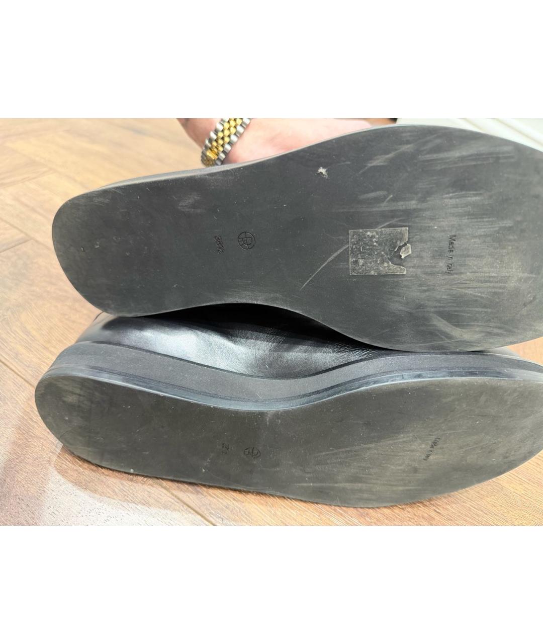 THE ROW Черные кожаные ботинки, фото 3