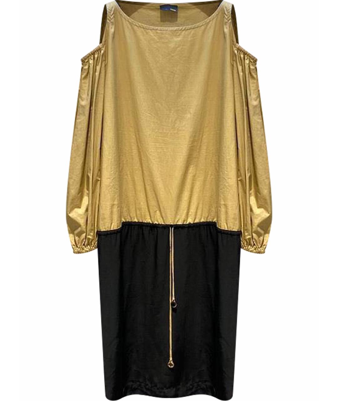 FENDI Золотое повседневное платье, фото 1