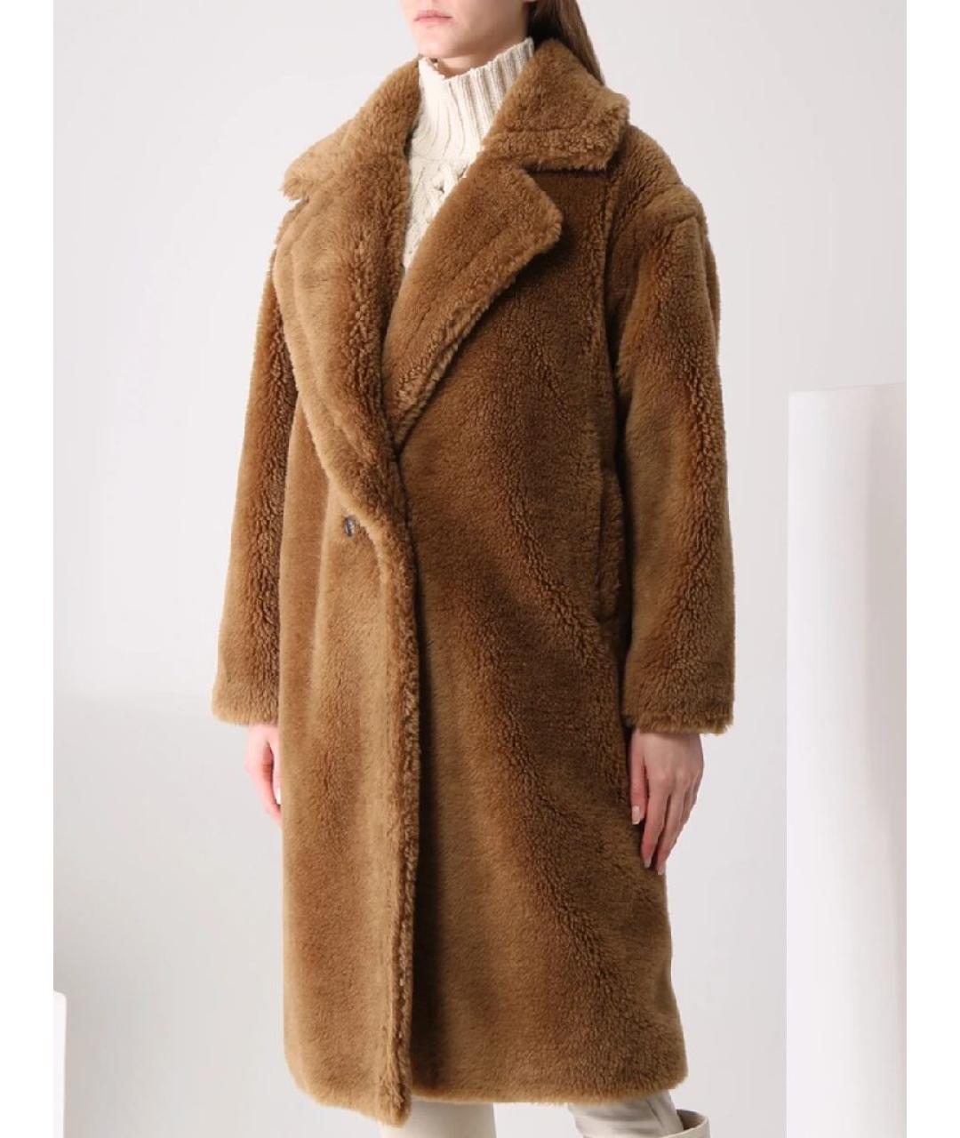 YVES SALOMON Коричневая шерстяная шуба, фото 6