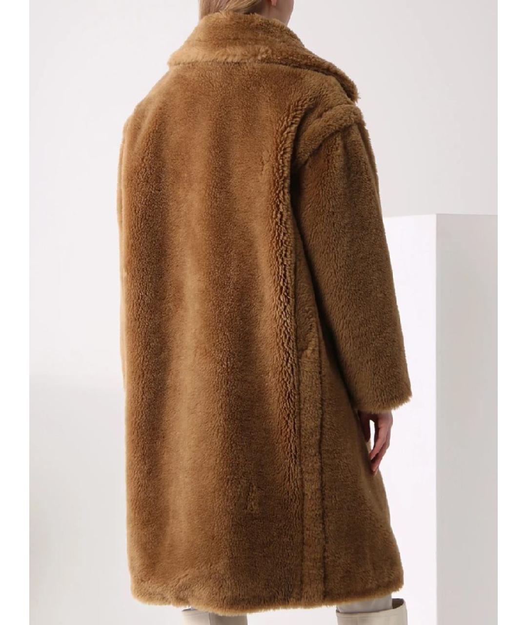 YVES SALOMON Коричневая шерстяная шуба, фото 2