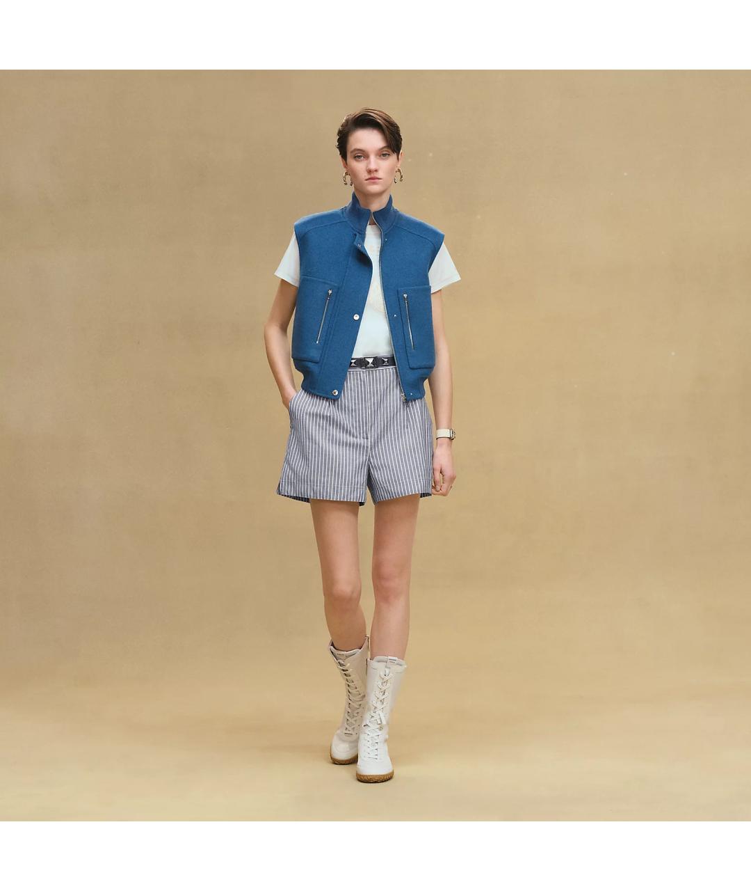 HERMES Синяя кашемировая куртка, фото 2