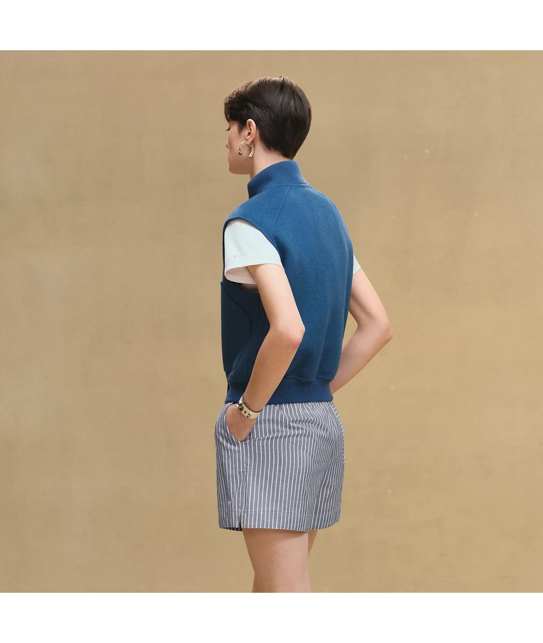 HERMES Синяя кашемировая куртка, фото 3