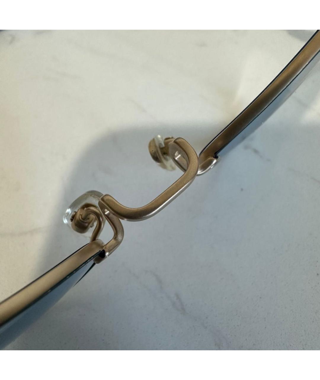 CHROME HEARTS Темно-синие металлические солнцезащитные очки, фото 7