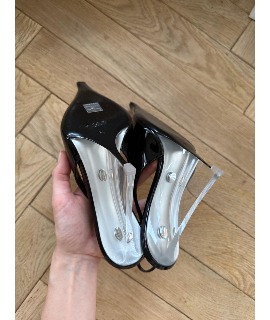 SAINT LAURENT Черные туфли из лакированной кожи, фото 4