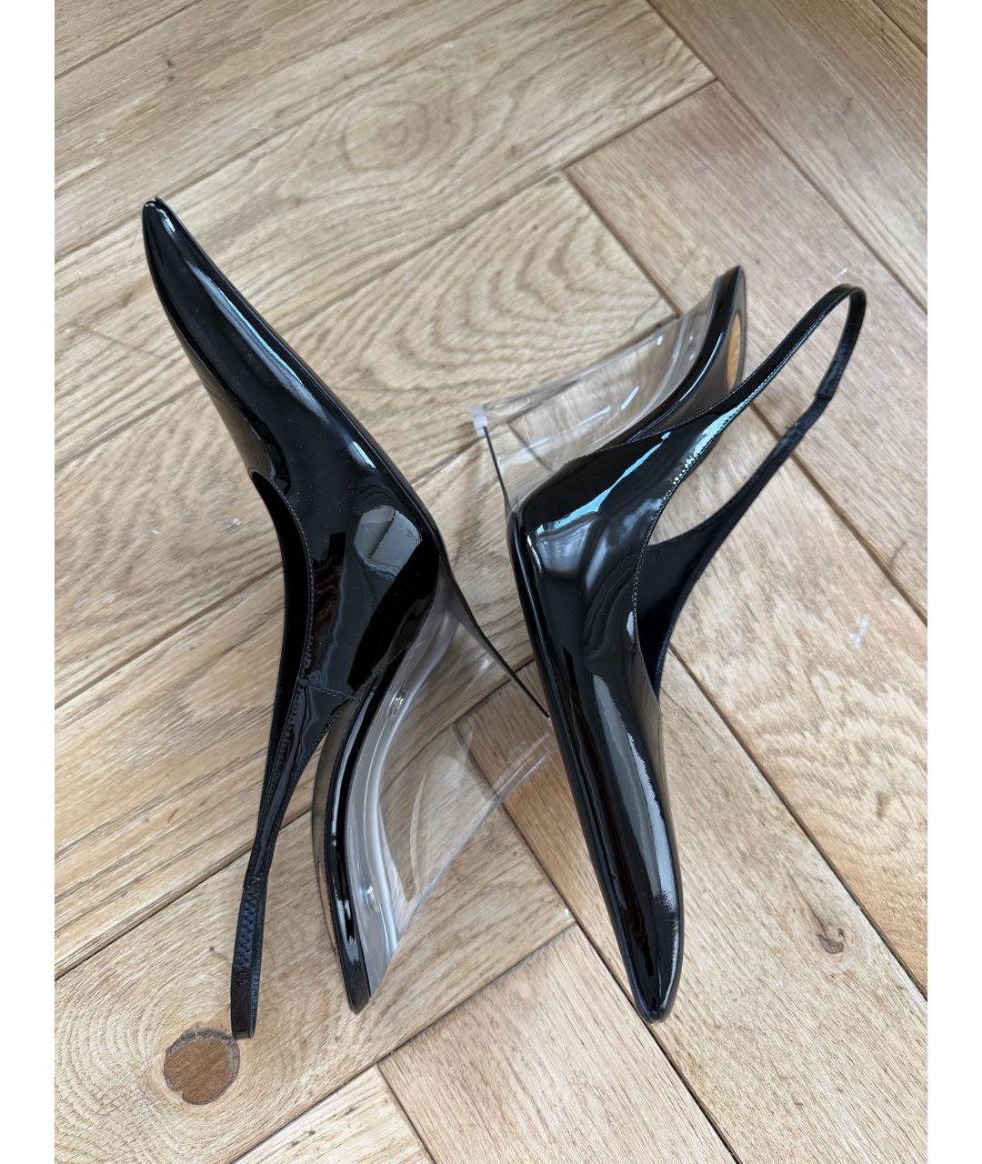 SAINT LAURENT Черные туфли из лакированной кожи, фото 5