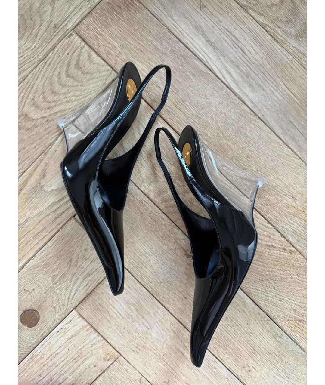 SAINT LAURENT Черные туфли из лакированной кожи, фото 3