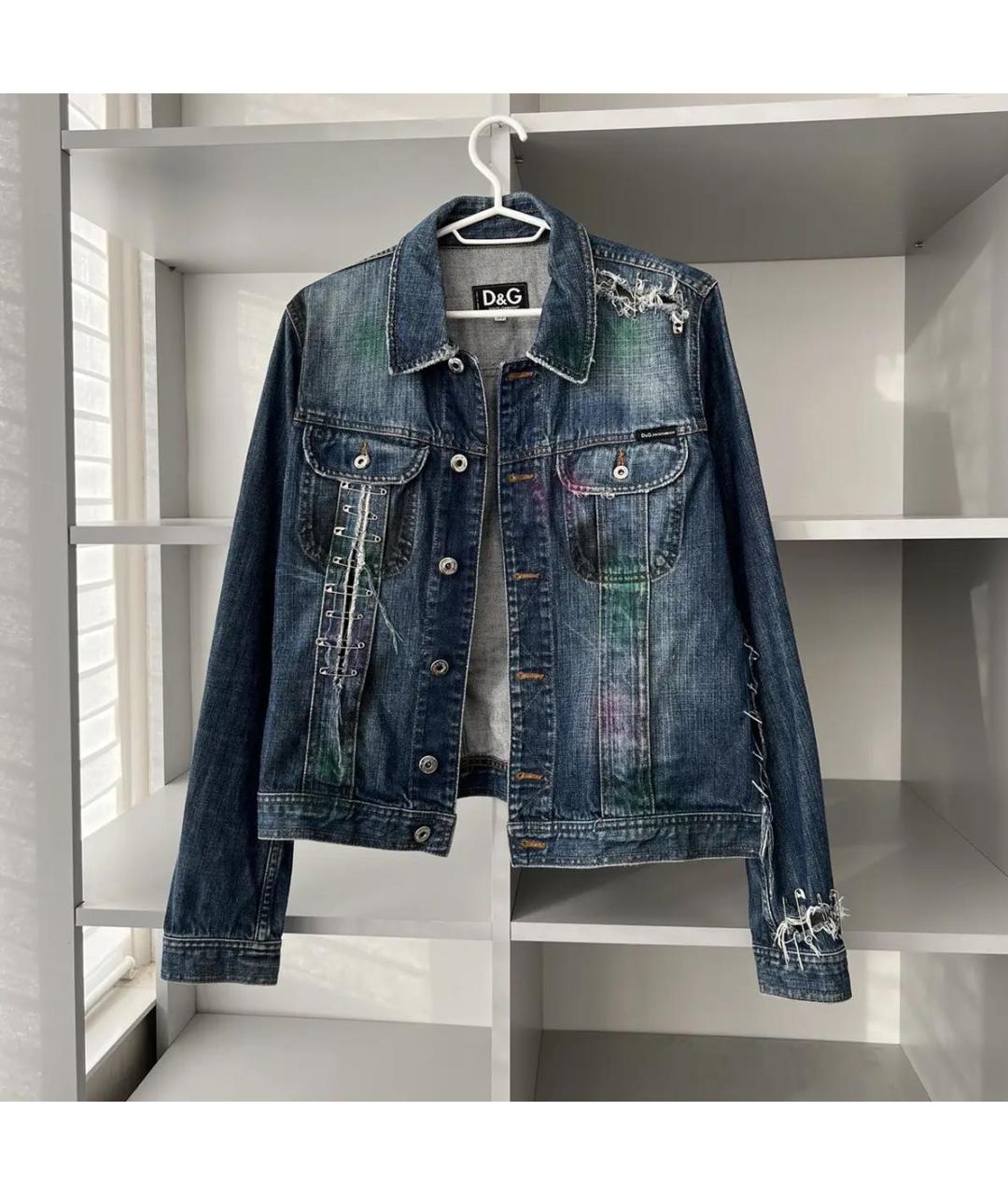 DOLCE&GABBANA Синяя деним куртка, фото 8