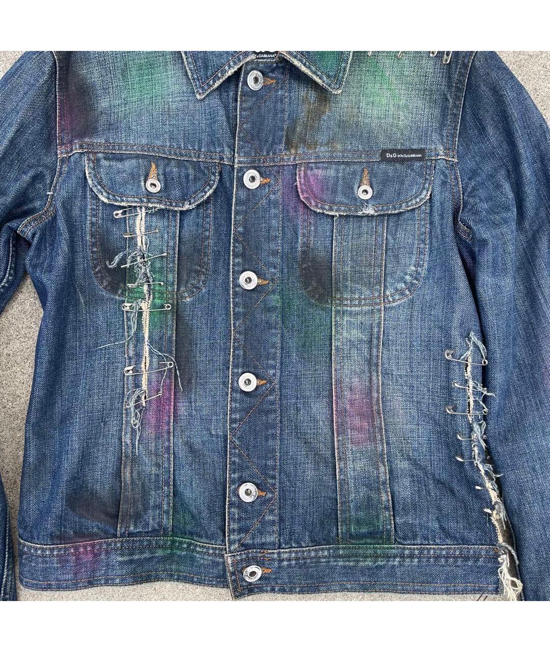 DOLCE&GABBANA Синяя деним куртка, фото 2