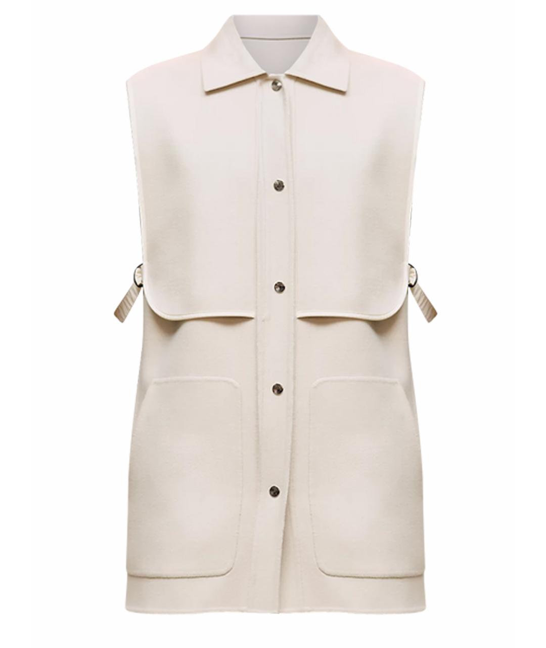 HERMES Белый шерстяной жилет, фото 1