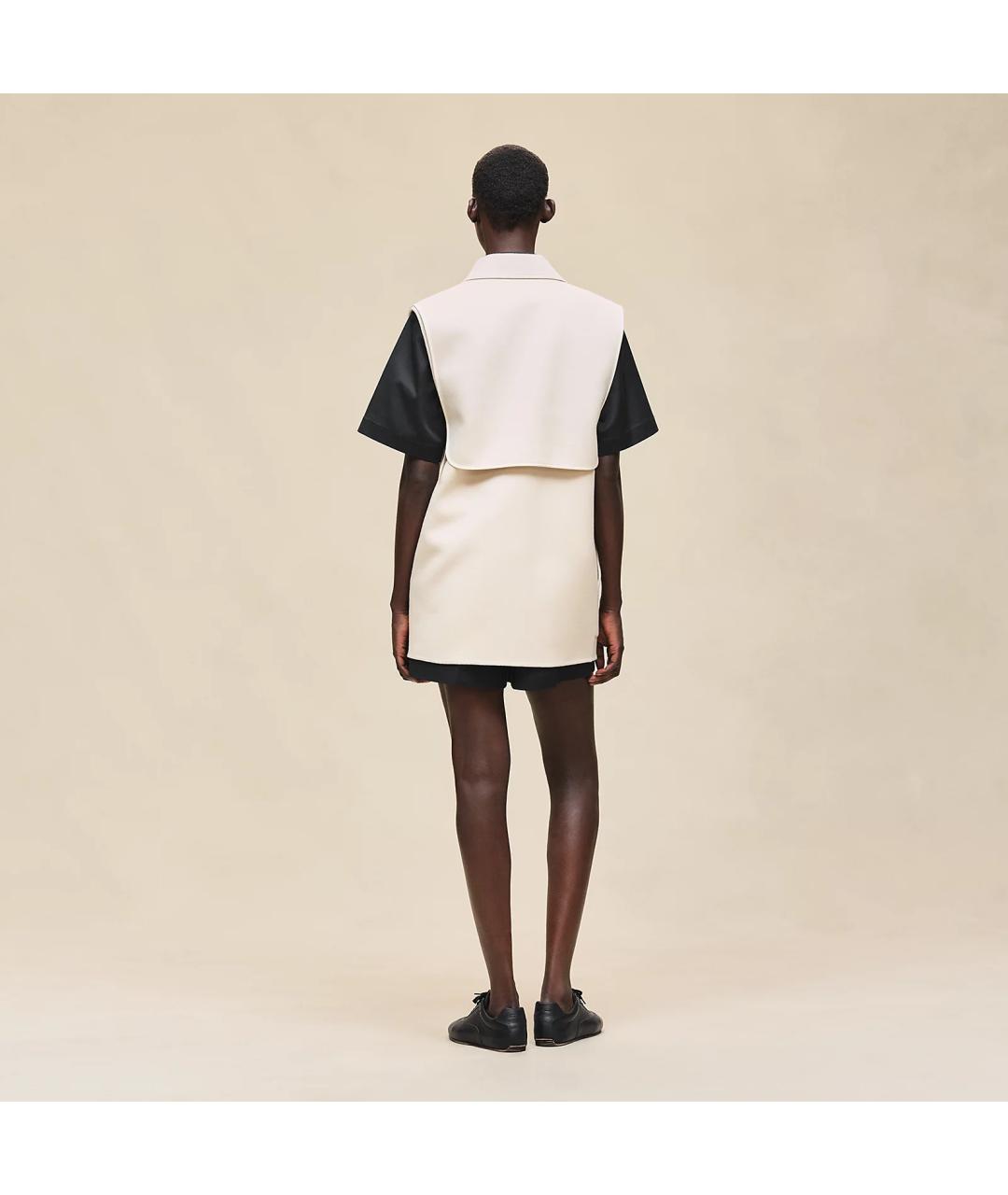 HERMES Белый шерстяной жилет, фото 2