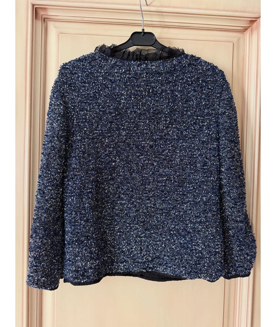 DOLCE&GABBANA Темно-синий полиэстеровый жакет/пиджак, фото 2