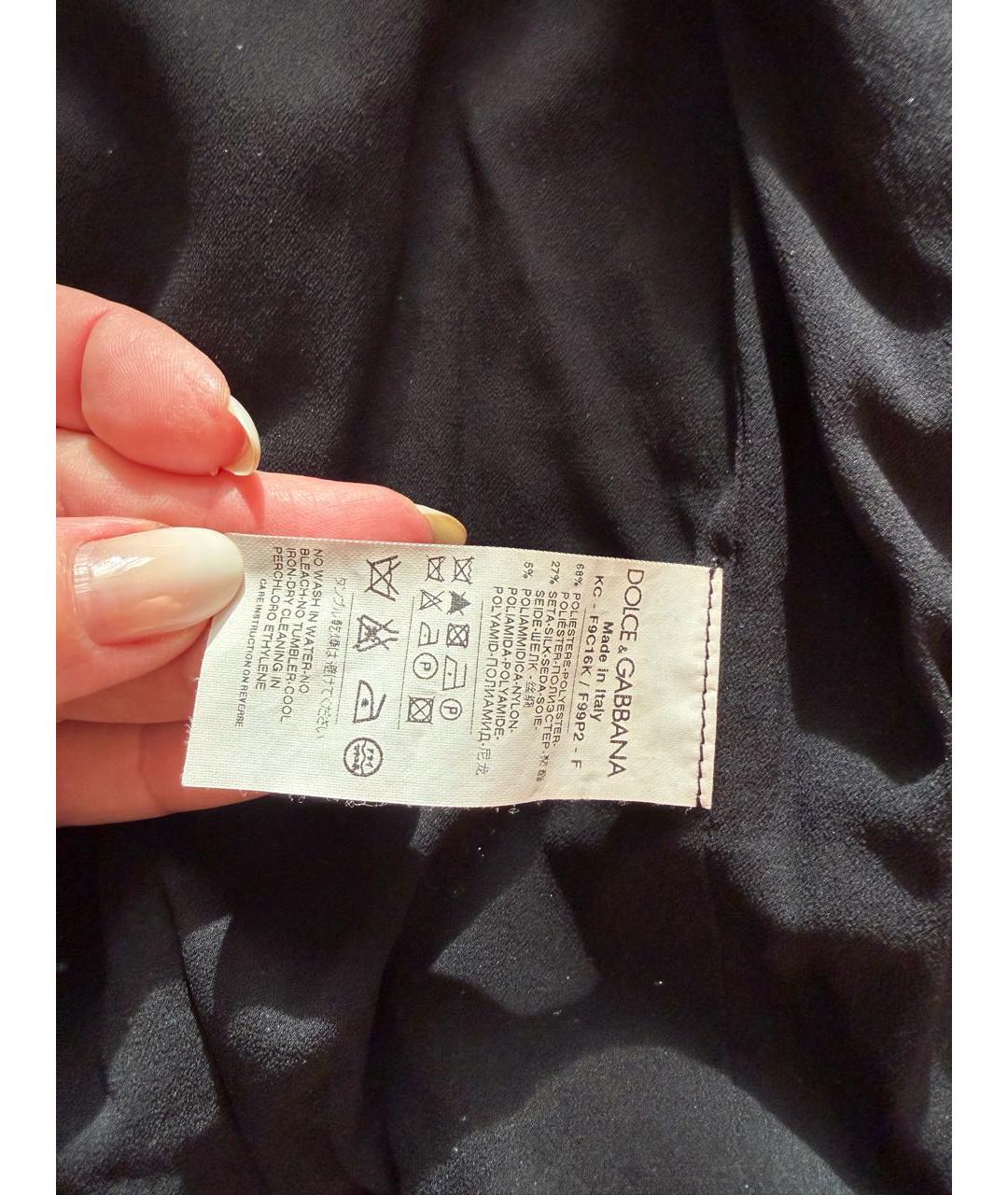 DOLCE&GABBANA Темно-синий полиэстеровый жакет/пиджак, фото 4