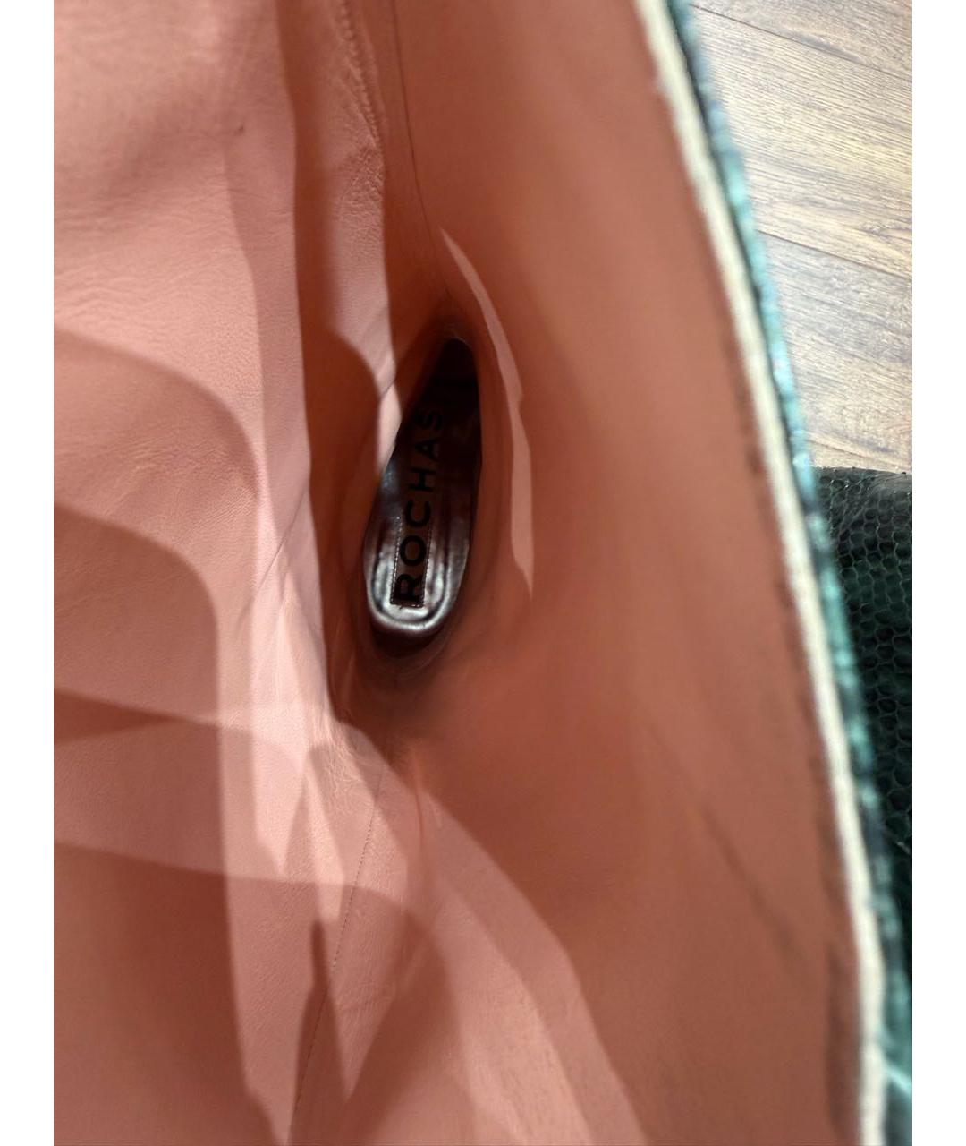 ROCHAS Зеленые сапоги из экзотической кожи, фото 4