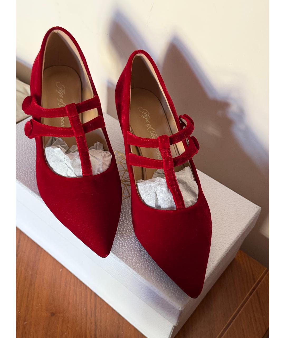 Age Of Innocence Красные бархатные туфли, фото 2