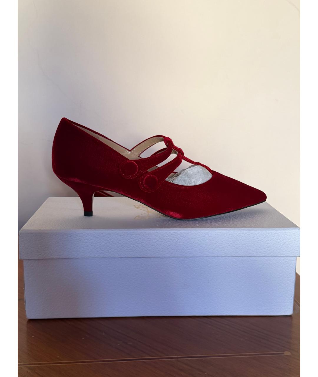 Age Of Innocence Красные бархатные туфли, фото 6