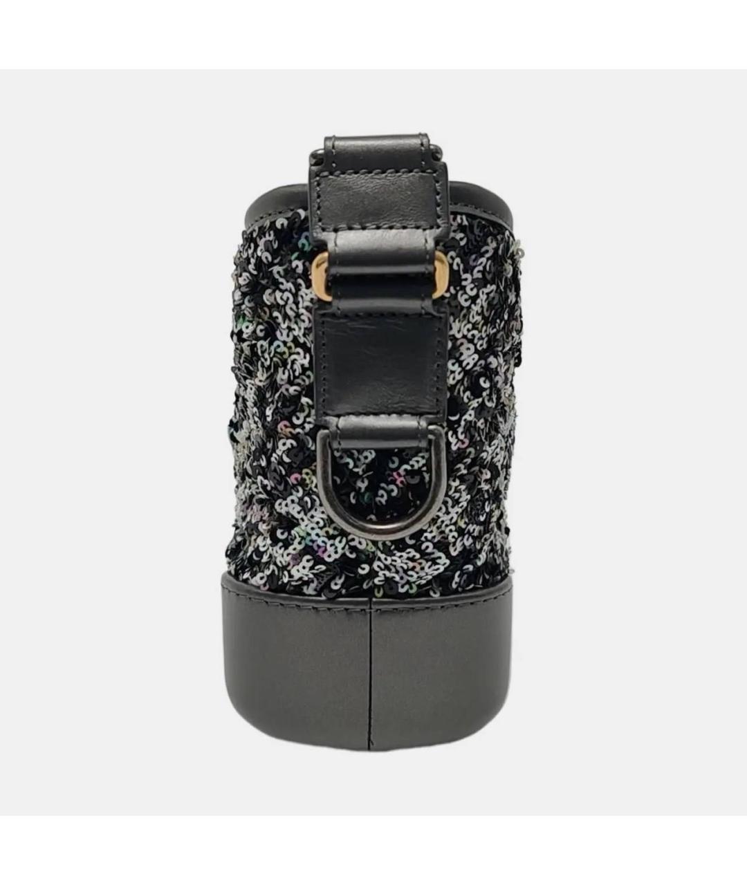 CHANEL Антрацитовая кожаная сумка через плечо, фото 3