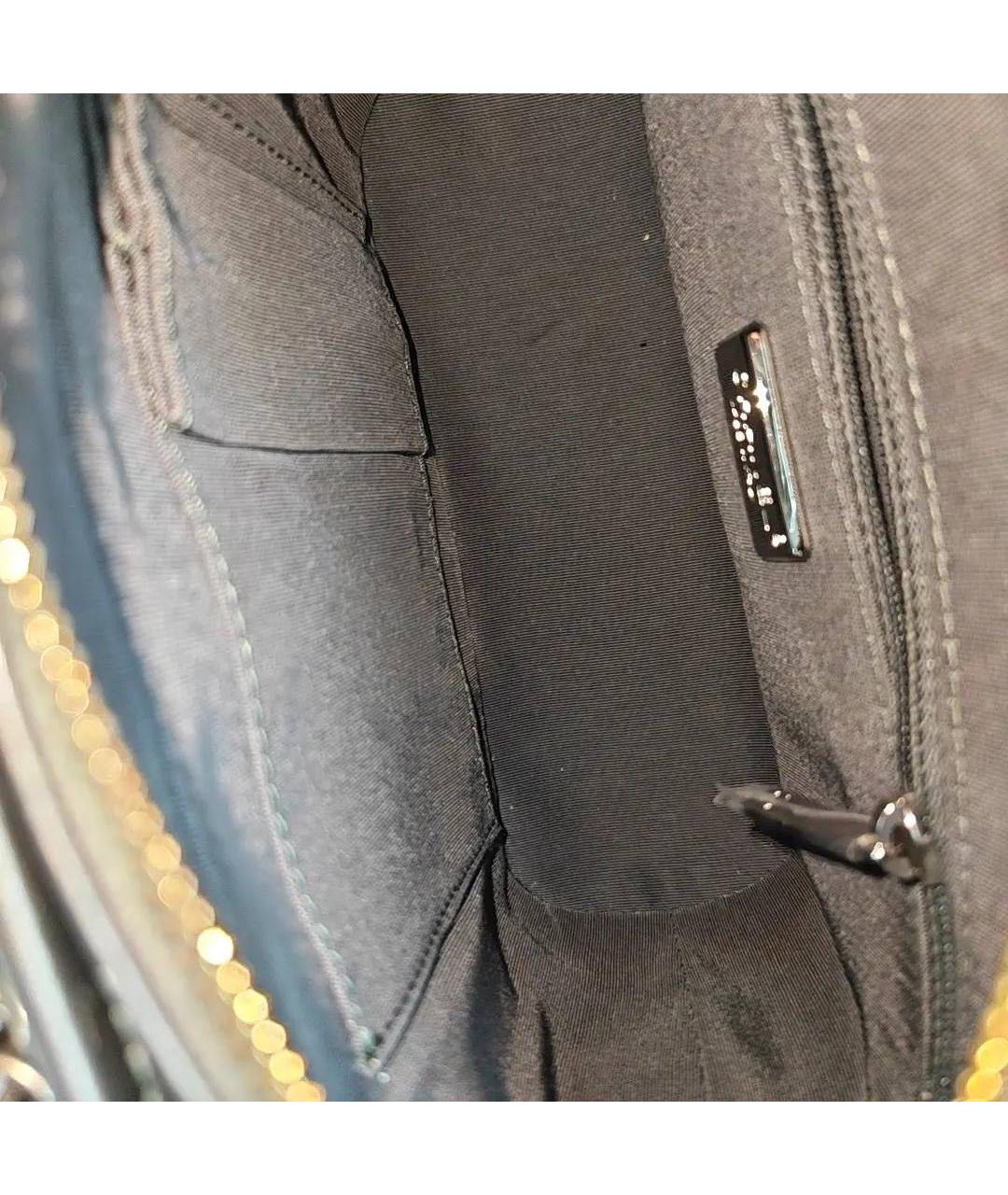 CHANEL Антрацитовая кожаная сумка через плечо, фото 6