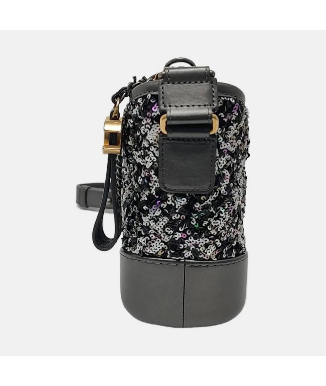 CHANEL Антрацитовая кожаная сумка через плечо, фото 2