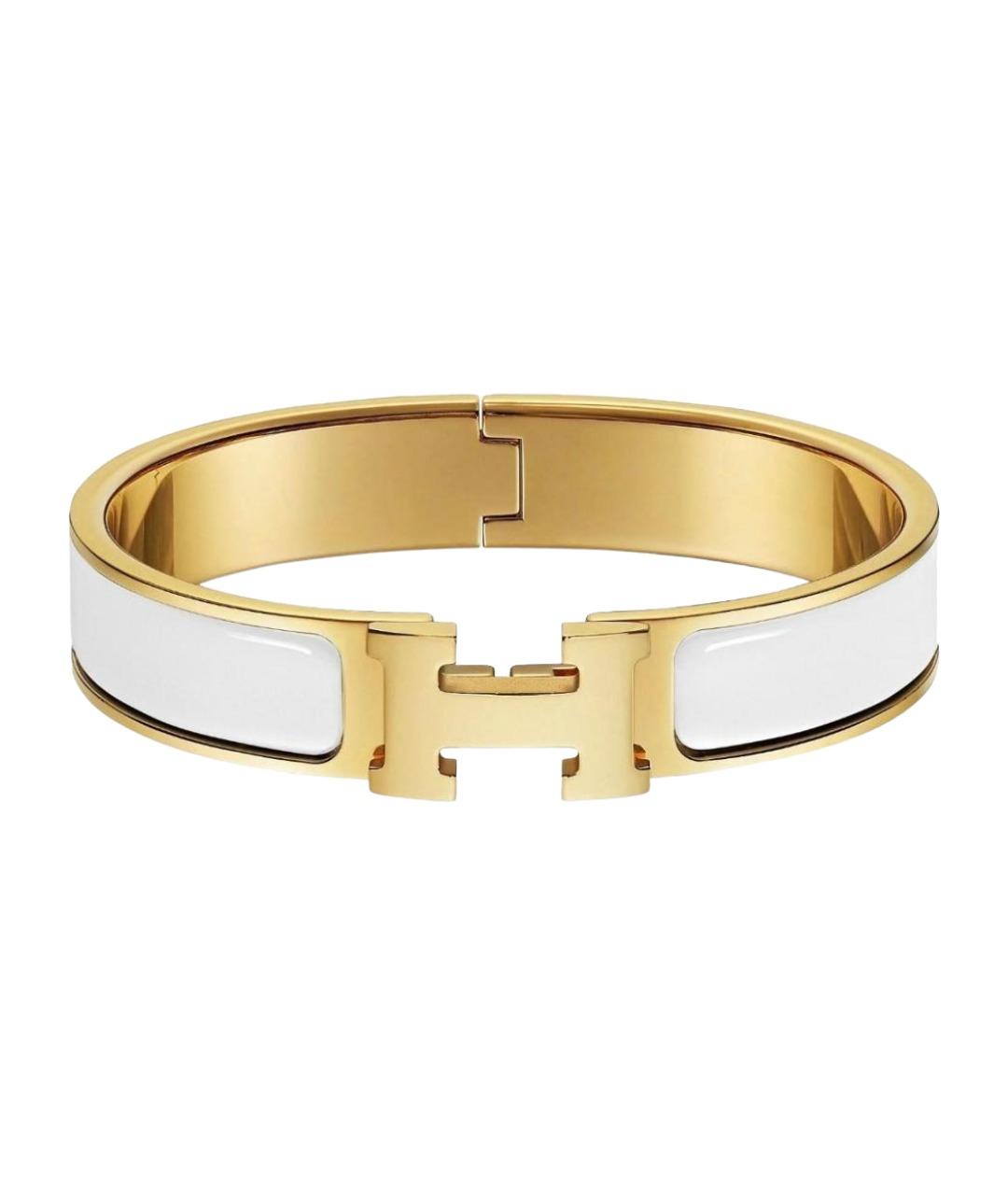 HERMES Белый металлический браслет, фото 1