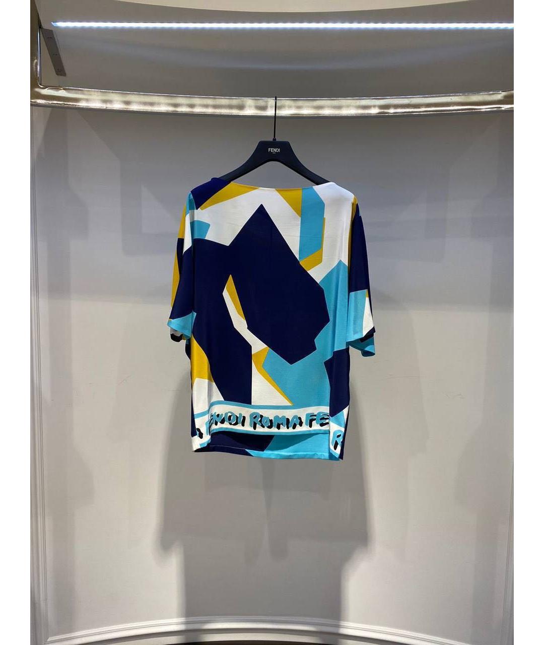 FENDI Мульти футболка, фото 3