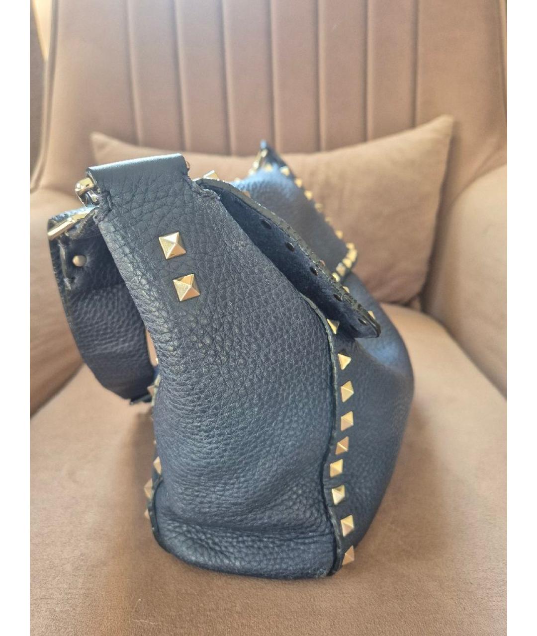 VALENTINO Темно-синяя кожаная сумка через плечо, фото 2