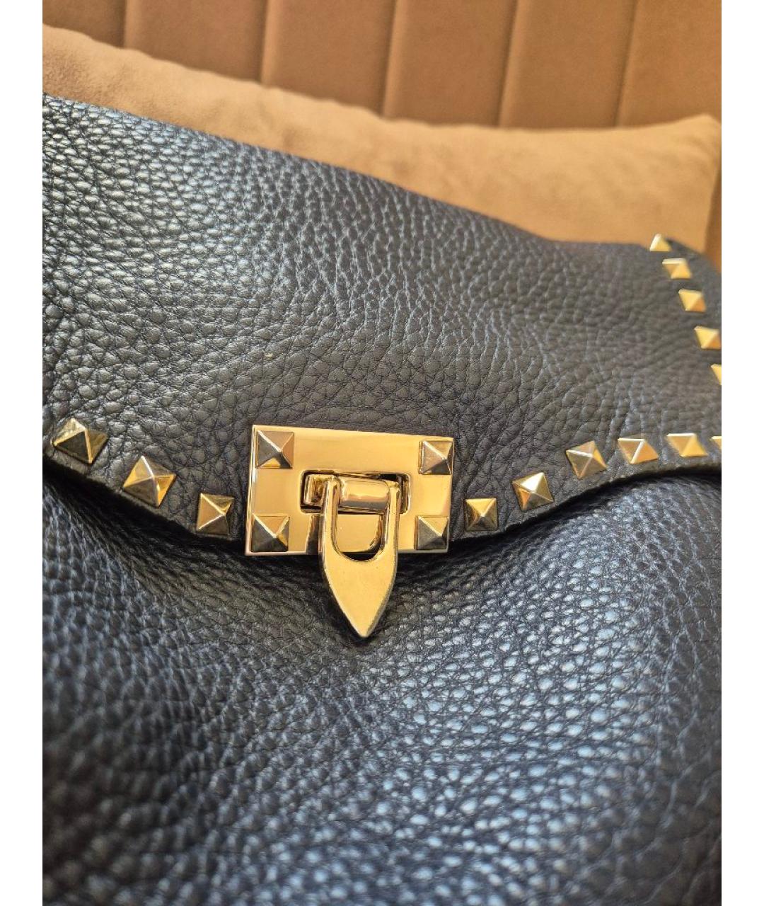 VALENTINO Темно-синяя кожаная сумка через плечо, фото 8
