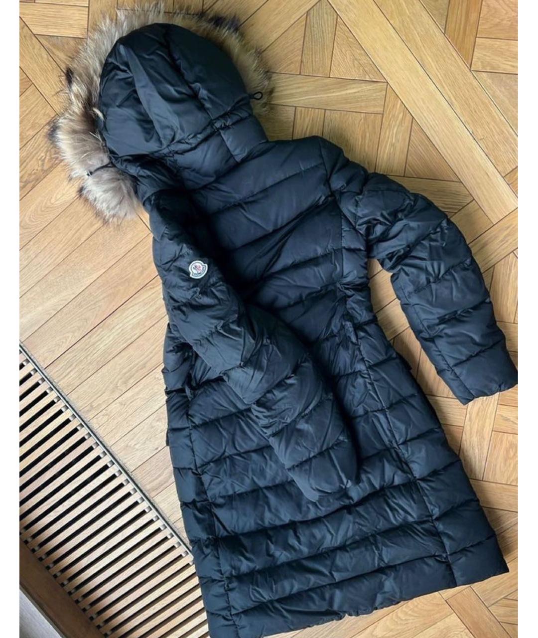 MONCLER Черный полиамидовый пуховик, фото 2