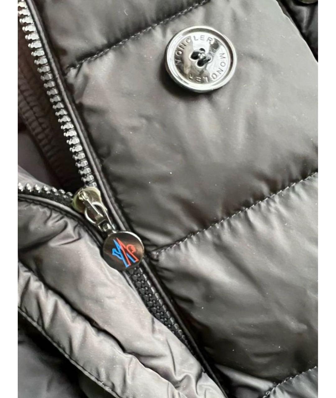 MONCLER Черный полиамидовый пуховик, фото 6