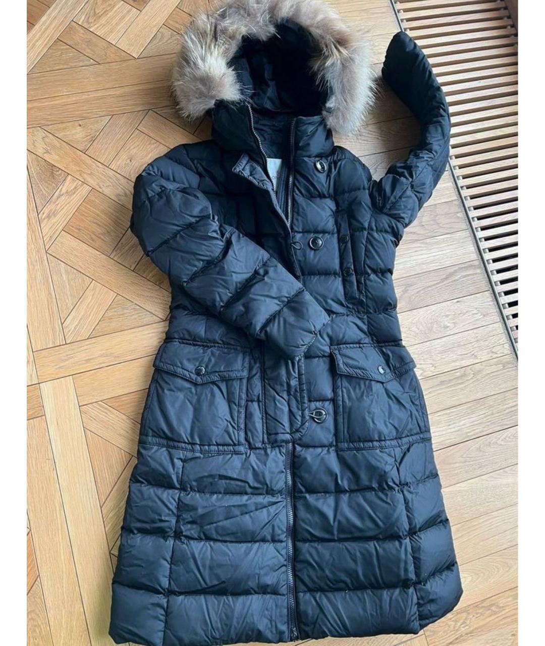 MONCLER Черный полиамидовый пуховик, фото 5