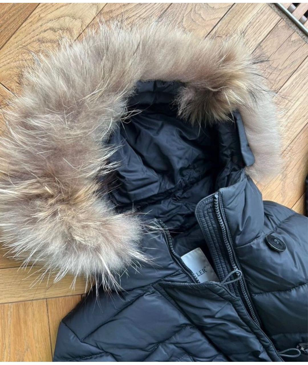 MONCLER Черный полиамидовый пуховик, фото 3