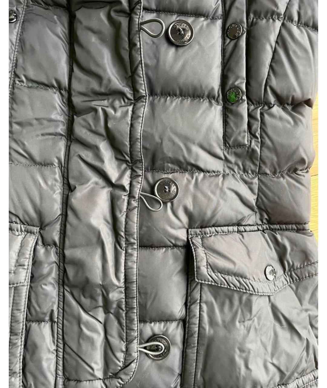 MONCLER Черный полиамидовый пуховик, фото 7