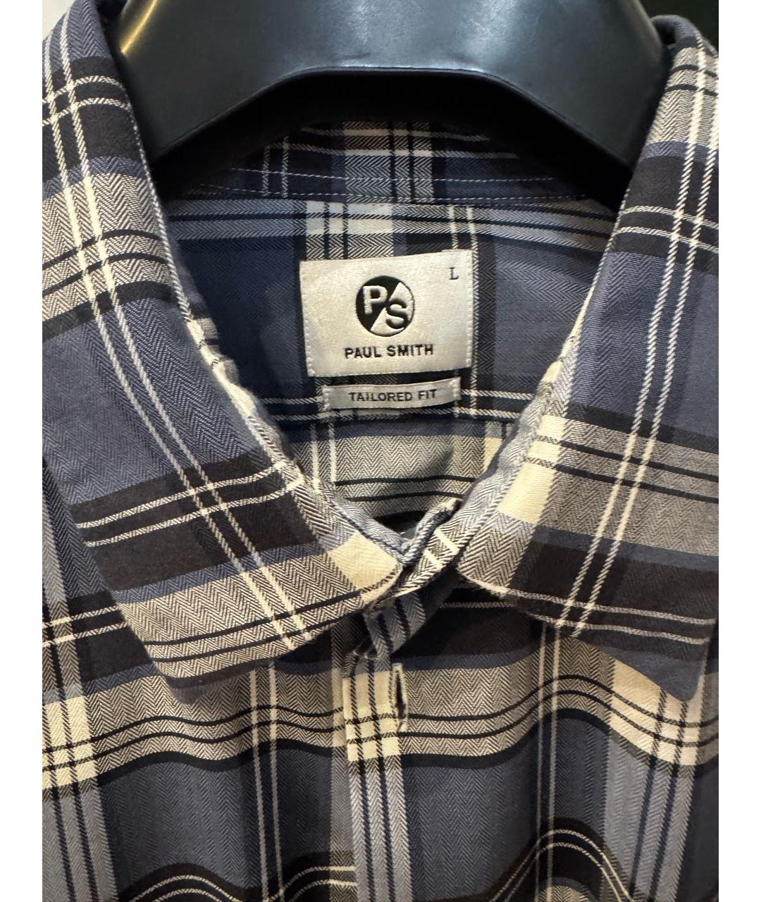 PAUL SMITH Синяя хлопковая кэжуал рубашка, фото 3