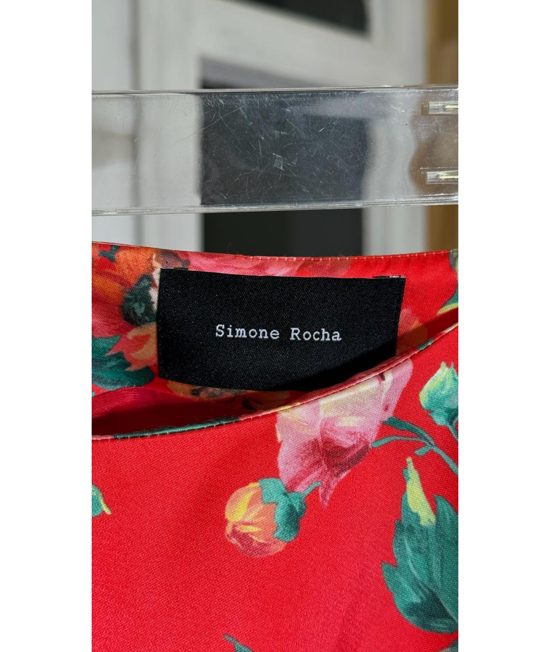 SIMONE ROCHA Красная юбка миди, фото 3