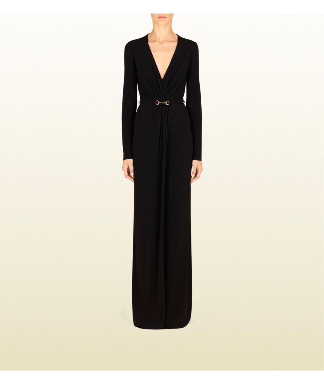 GUCCI Черное полиамидовое вечернее платье, фото 5