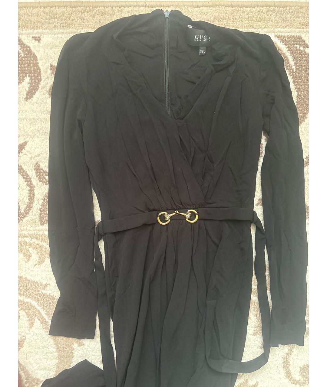 GUCCI Черное полиамидовое вечернее платье, фото 3