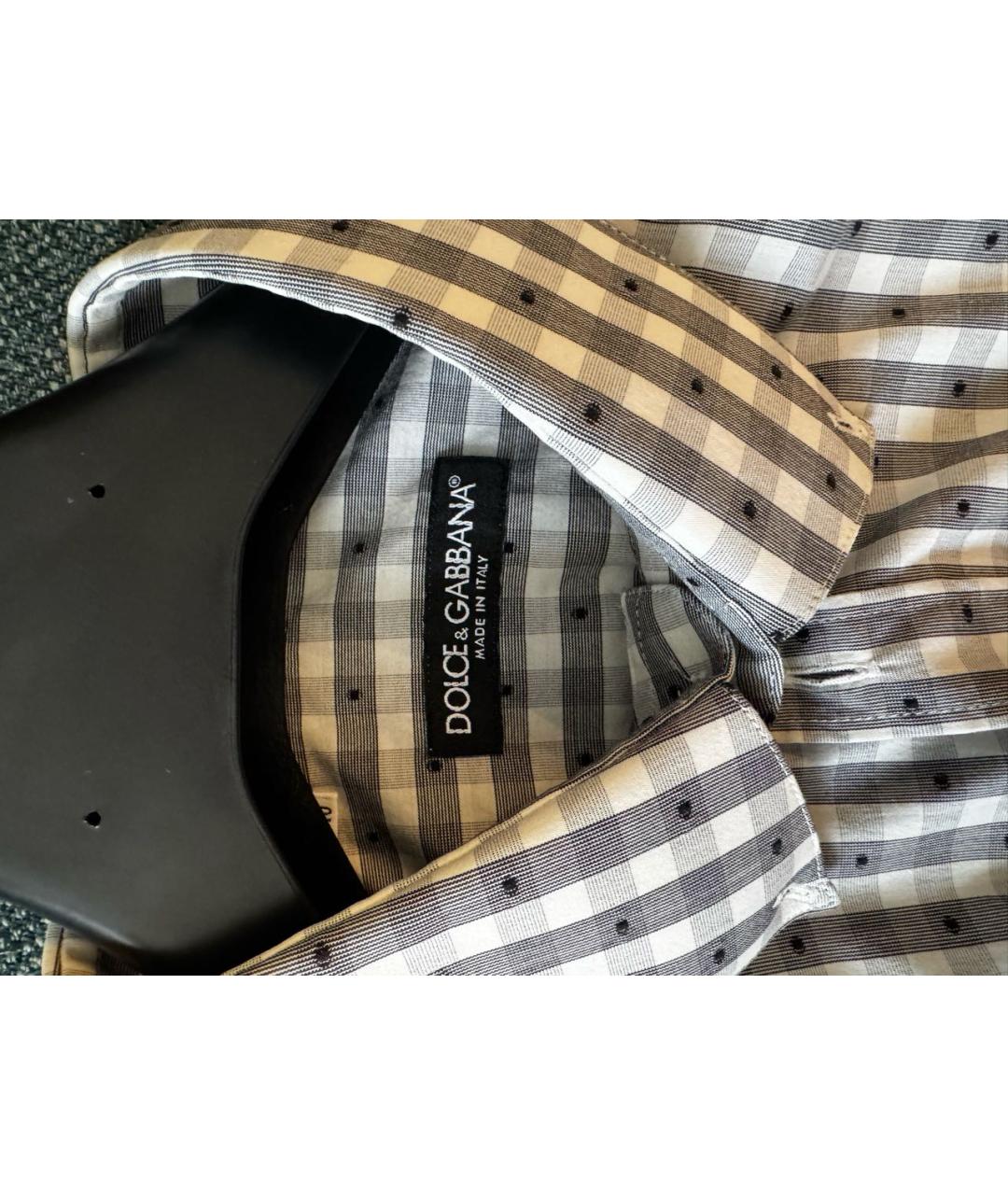 DOLCE&GABBANA Серая хлопковая кэжуал рубашка, фото 4