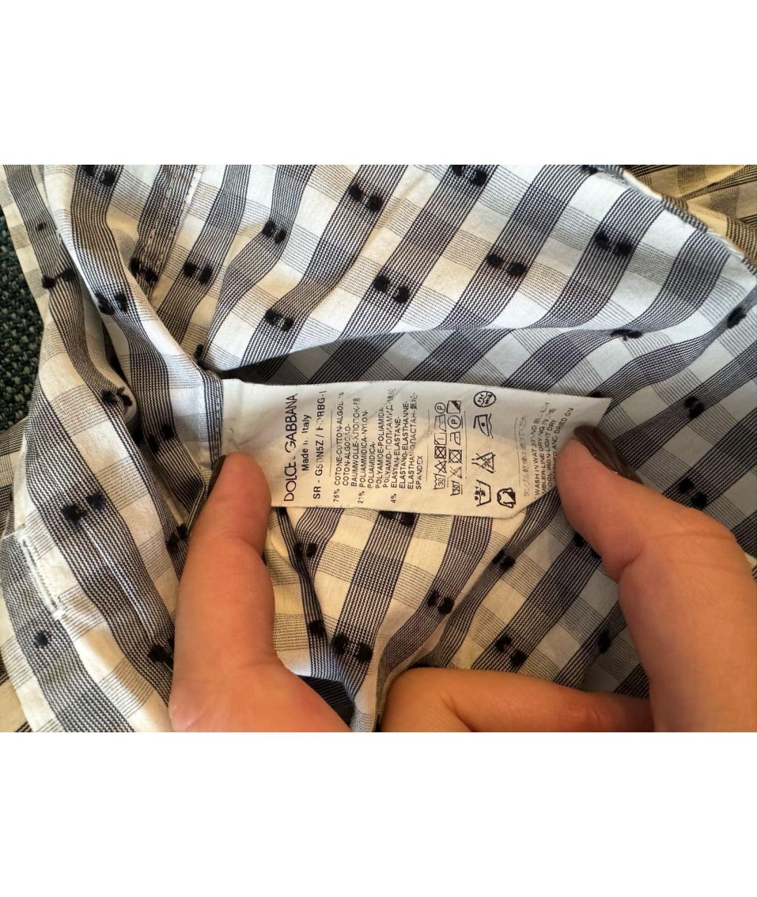 DOLCE&GABBANA Серая хлопковая кэжуал рубашка, фото 3