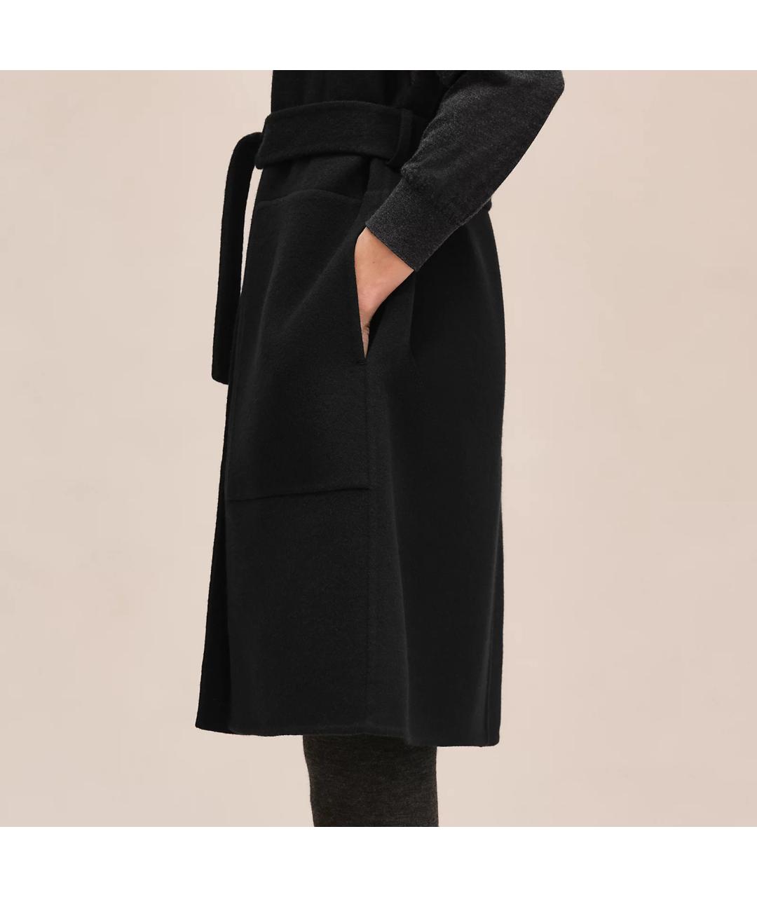 HERMES Черное кашемировое пальто, фото 6