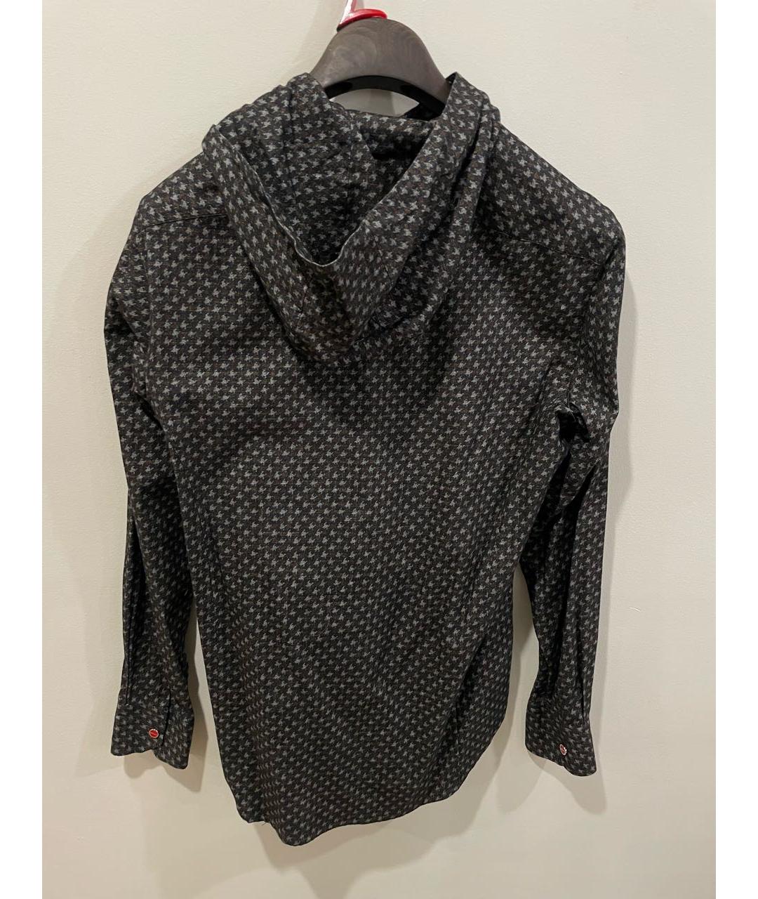 KITON Коричневая хлопковая кэжуал рубашка, фото 2