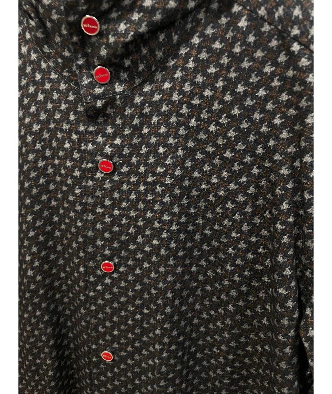 KITON Коричневая хлопковая кэжуал рубашка, фото 3