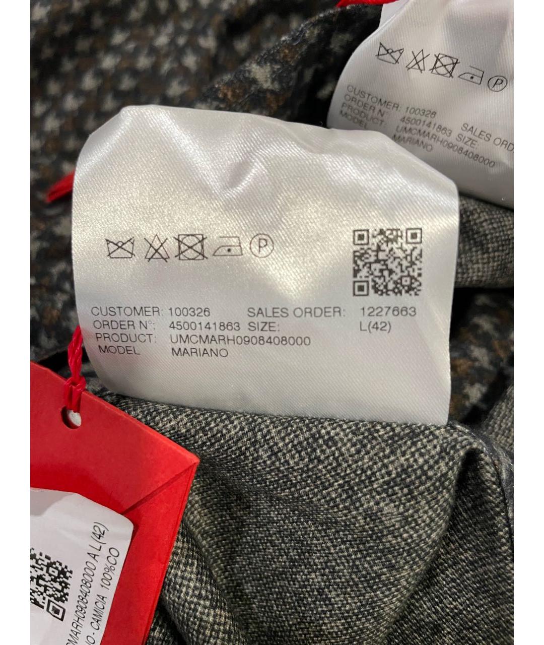 KITON Коричневая хлопковая кэжуал рубашка, фото 6