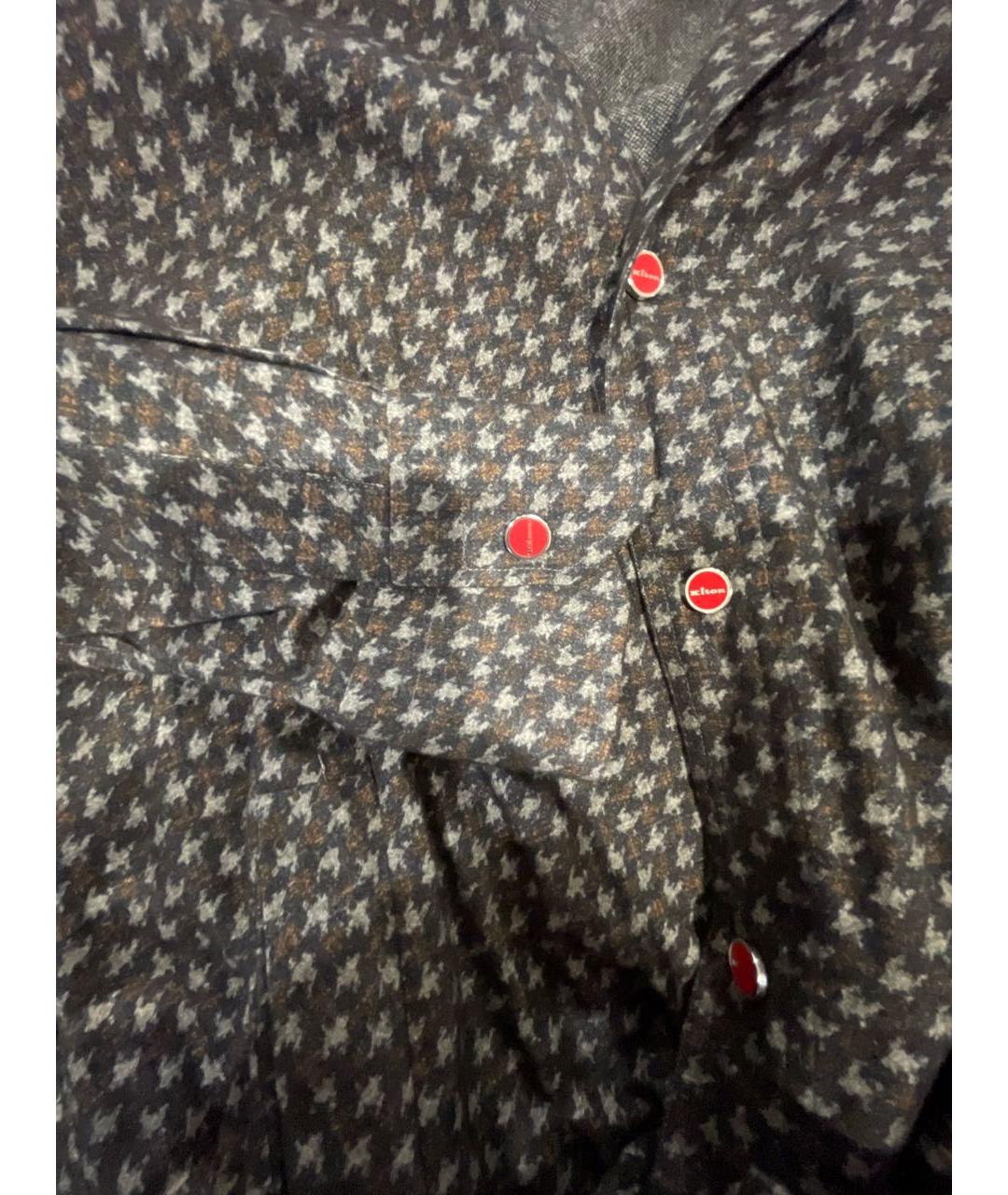 KITON Коричневая хлопковая кэжуал рубашка, фото 4